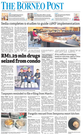 Cover of The Borneo Post (Sabah)