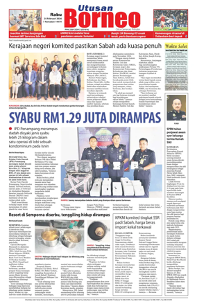 Cover of Utusan Borneo (Sabah)