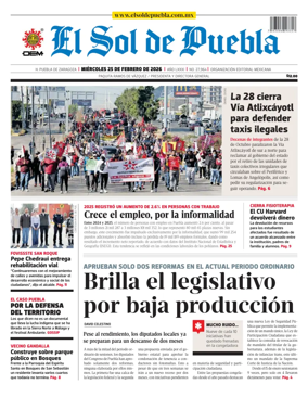 Cover of El Sol de Puebla