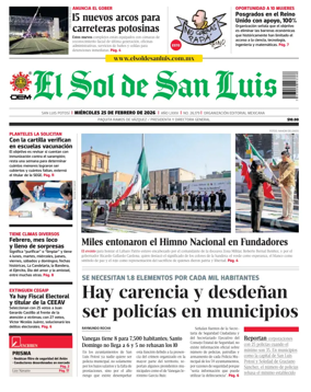 Cover of El Sol de San Luis Potosi