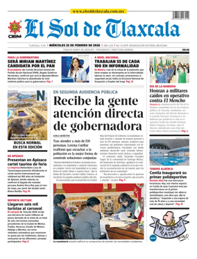 Cover of El Sol de Tlaxcala