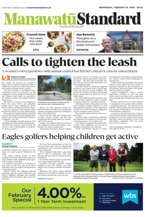 Cover of Manawatu Standard