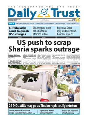 Cover of Daily Trust