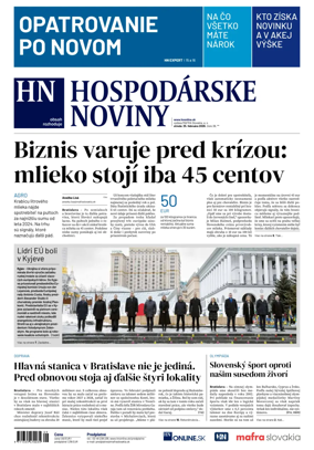 Cover of Hospodarske noviny