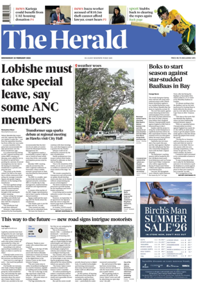 Cover of The Herald (South Africa)