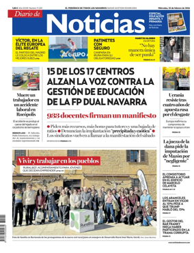 Cover of Diario de Noticias (Spain)