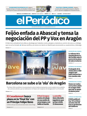 Cover of El Periodico Aragon