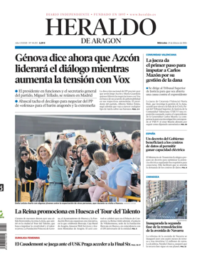 Cover of Heraldo de Aragon