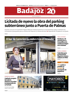 Cover of La Cronica de Badajoz BE
