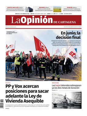 Cover of La Opinion de Murcia (Cartagena)