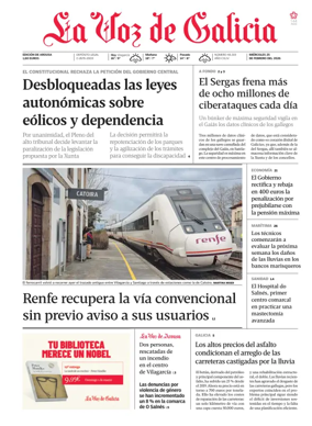 Cover of La Voz de Galicia (Arousa)