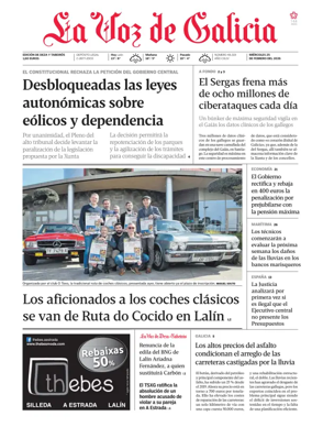 Cover of La Voz de Galicia (Deza)