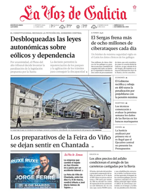 Cover of La Voz de Galicia (Monforte)