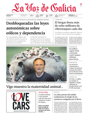 Cover of La Voz de Galicia (Vigo)