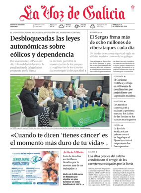 Cover of La Voz de Galicia (Viveiro)