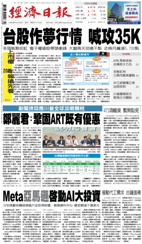 Cover of Economic Daily News (Taiwan)