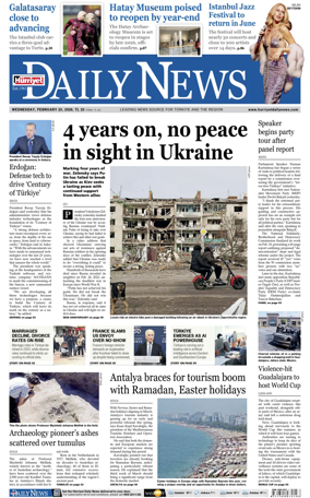 Cover of Hurriyet Daily News & Economic Review