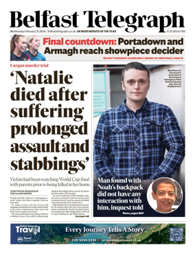 Cover of Belfast Telegraph