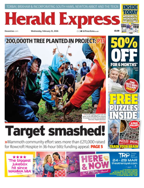 Cover of Herald Express (Torbay Brixham & South Hams Edition)