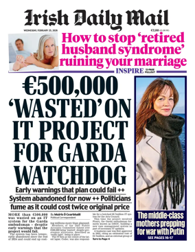 Cover of Irish Daily Mail