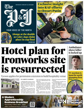 Cover of The Press and Journal (Inverness Highlands and Islands)
