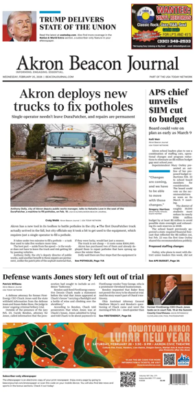 Cover of Akron Beacon Journal