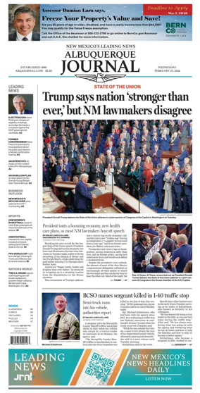 Cover of Albuquerque Journal