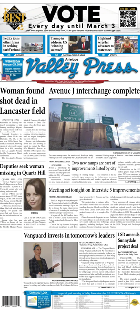 Cover of Antelope Valley Press