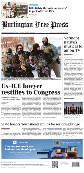 Cover of Burlington Free Press