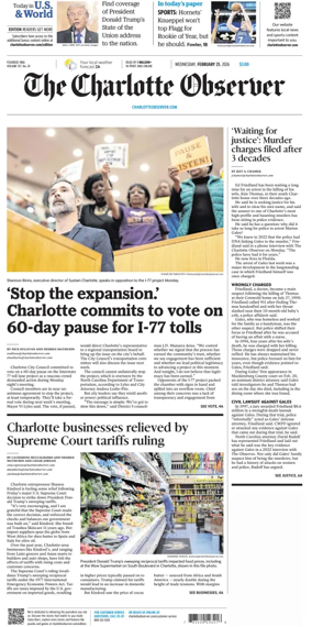 Cover of The Charlotte Observer