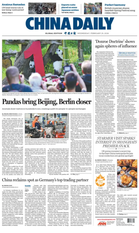 Cover of China Daily Global Edition (USA)