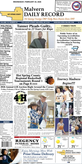 Cover of Malvern Daily Record