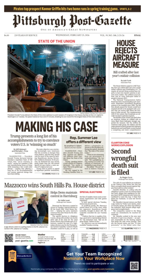 Cover of Pittsburgh Post-Gazette