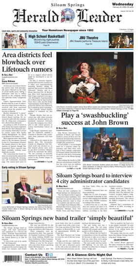 Cover of Siloam Springs Herald Leader