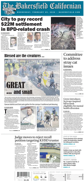 Cover of The Bakersfield Californian