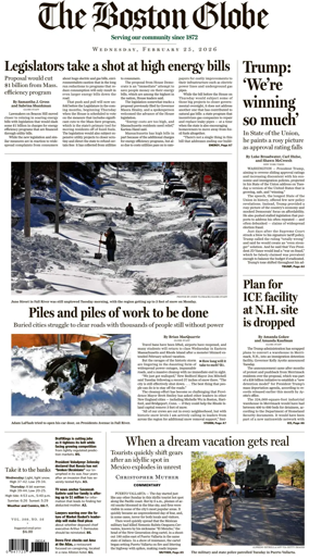 Cover of The Boston Globe