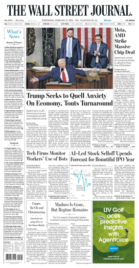 Cover of The Wall Street Journal