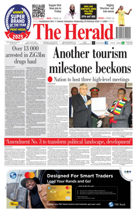 Cover of The Herald (Zimbabwe)