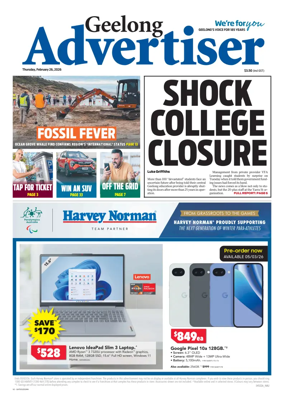 Cover of Geelong Advertiser