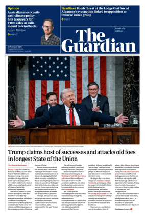 Cover of The Guardian Australia
