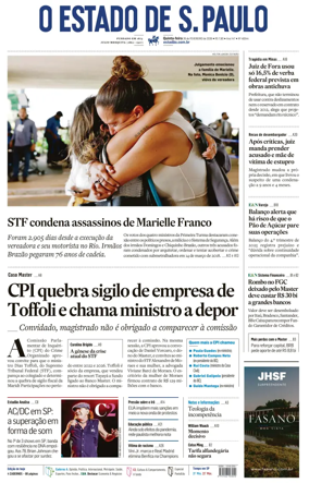 Cover of O Estado de S. Paulo