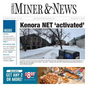 Cover of Kenora Daily Miner and News