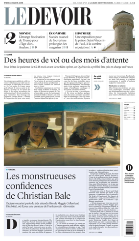 Cover of Le Devoir