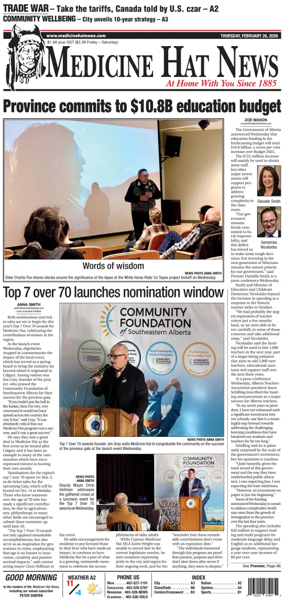 Cover of Medicine Hat News