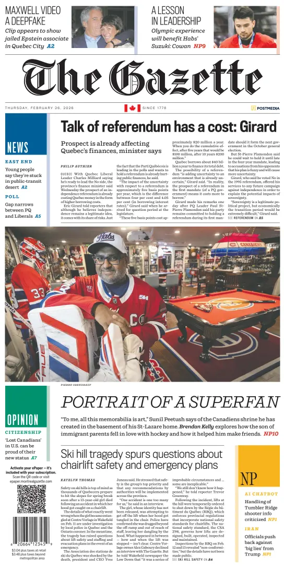 Cover of Montreal Gazette