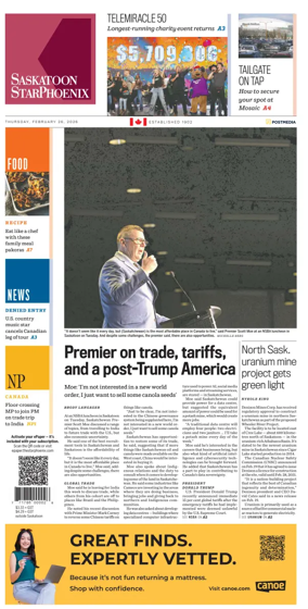 Cover of Saskatoon StarPhoenix