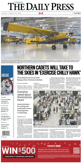 Cover of The Daily Press (Timmins)