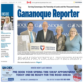 Cover of The Gananoque Reporter