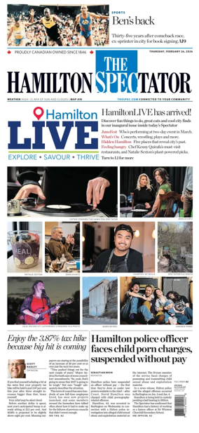 Cover of The Hamilton Spectator