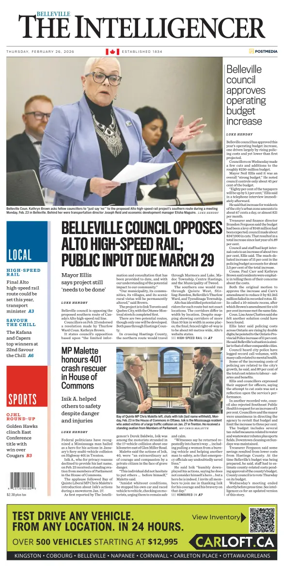 Cover of The Intelligencer (Belleville)